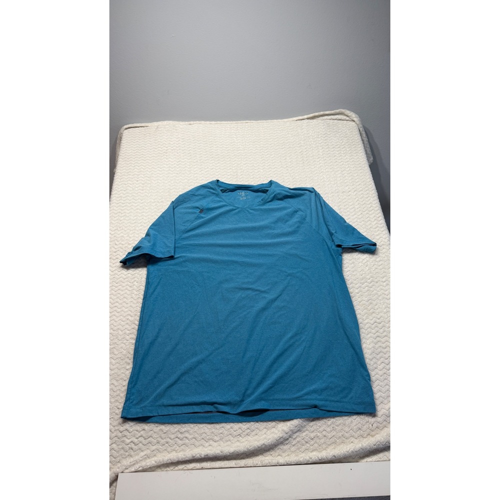 Rhone Reign Mens XXL Blue Heather Short Sleeve Performance Training Tee Shirt